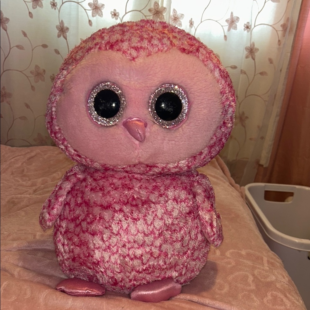 Pink Plush Owl Toy